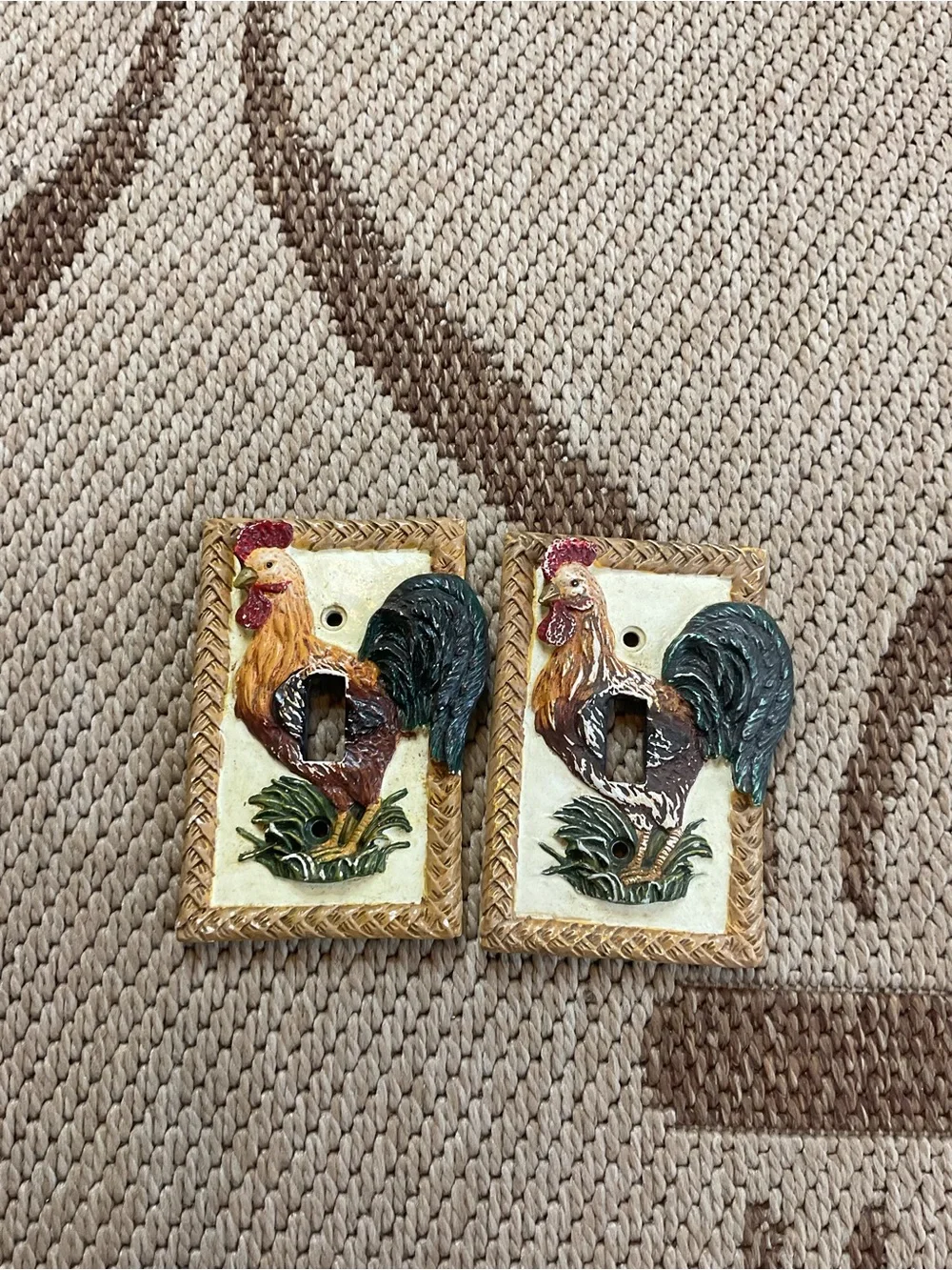 Rooster Decorative Light Switch Cover Plate - Multicolor